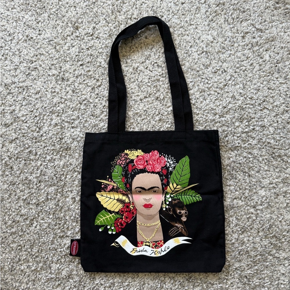Frida Kahlo x Strand Bookstore Limited Edition Black Tote Bag - OS 13”x13”